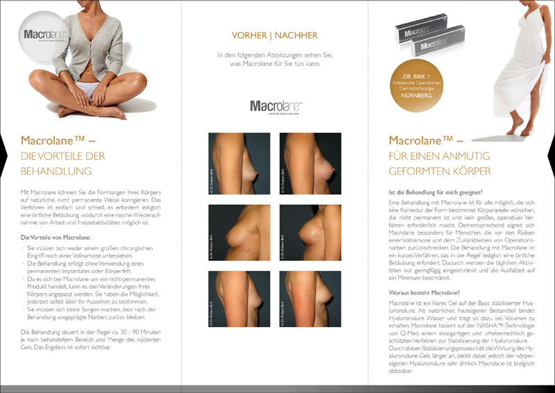 Grafik Design - Macrolane Flyer Innen